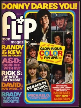 Flip Teen Magazine Donny, Michael Jackson, Cassidy, Williams Brothers November 1973 Vol. 9 No. 2 (Collectible Single Back Issue Magazine)