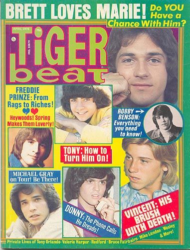 Tiger Beat Osmonds, Tony, Vincent, Freddie Prinze, Heywoods - April 1975 (Collectible Single Back Issue Magazine)