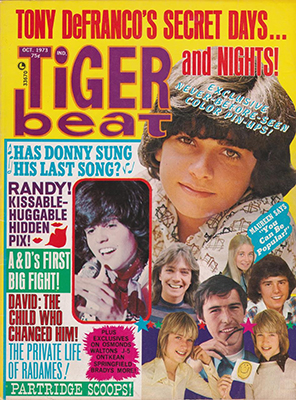 Tiger Beat  Donny, Randy, Tony - October 1973 (Collectible Single Back Issue Magazine)