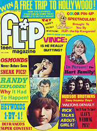 Flip Teen Magazine Michael Jackson, Osmonds, Heywoods, DeFrancos November 1975 Vol. 9 No. 11 (Collectible Single Back Issue Magazine)