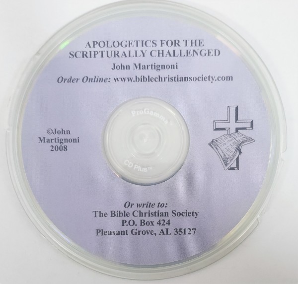 John Martignoni: Apologetics for the Scripturally Challenged (Educational CD)