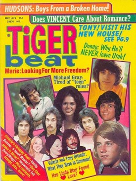 Tiger Beat Osmonds, Tony, Vincent, Hudsons, Linda Blair - May 1975 (Collectible Single Back Issue Magazine)