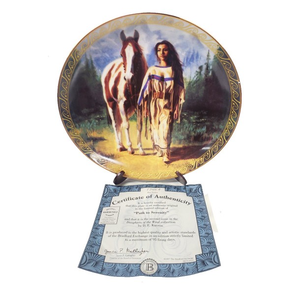 Native American Indian Girl Collector Plate Path to Serenity from Daughters of the Wind by D.E. Kucera #58072