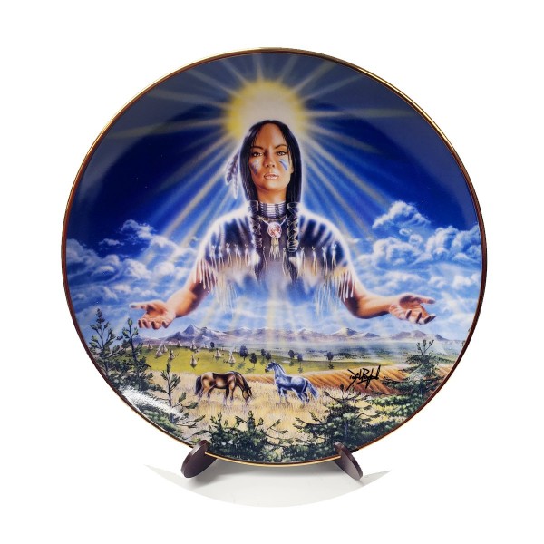 Native American Indian Woman Collector Plate Sun Maiden by David Penfound #B11VM001