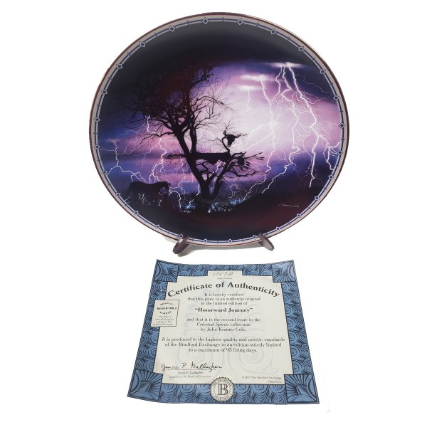 Native American Indian Collector Plate Homeward Journey from Celestial Spirits by Julie Kramer Cole 1997 #57832