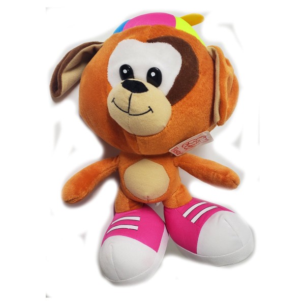 Fiesta Plush Dog Doll Big Pink Sneakers Propeller Hat 13 Stuffed Animal Toy