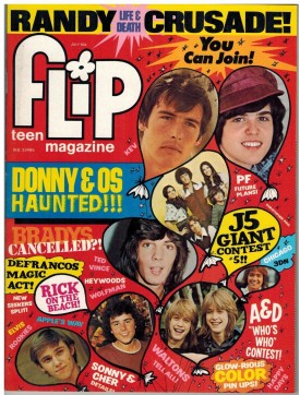 Flip Teen Magazine Jackson Five, Donny Osmond, David Cassidy, Randy Mantooth, Waltons July 1975 (Collectible Single Back Issue Magazine)