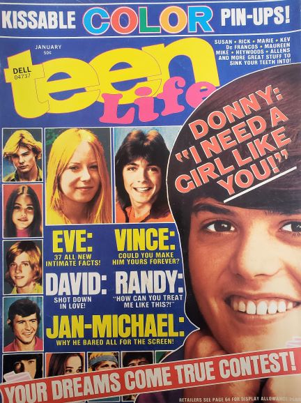 Teen Life Susan Dey, Rick Springfield, Donny & Marie Osmond, David Cassidy, More January 1975 (Collectible Single Back Issue Magazine)