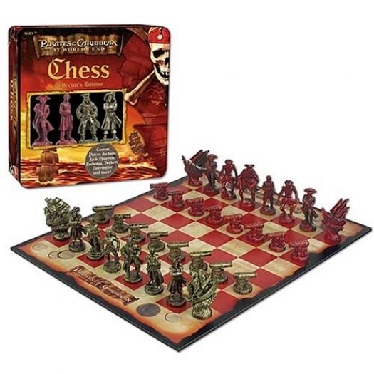 Disney Pirates of the Caribbean At Worlds End Chess Game In Collector’s Edition Tin Ages 7+