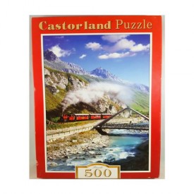 Castorland 18x13 Jigsaw Puzzle Steam Railway, Switzerland 500 Piece No. B-50826