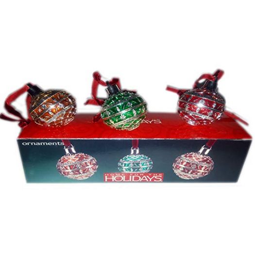 2003 May Dept Store Home for the Holidays Metal Enameled Ornaments Set of 3 N...