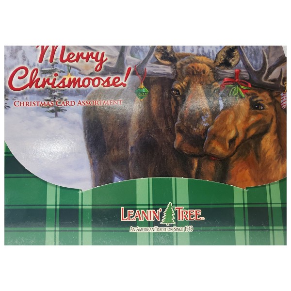 Leanin Tree Merry Chrismoose Christmas Card Assortment 20 Cards & 22 Envelopes