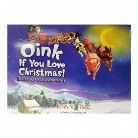 Leanin Tree Oink If You Love Christmas Card Assortment 20 Cards & 22 Envelopes