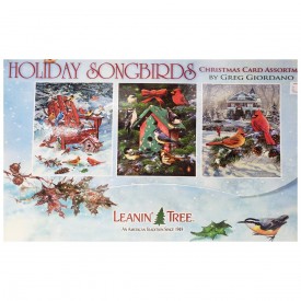 Leanin Tree Holiday Songbirds by Greg Giordano Card Assortment 20 Cards & 22 Envelopes