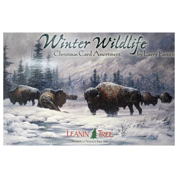 Leanin Tree Winter Wildlife by Larry Fanning Christmas Card Assortment 20 Cards & 22 Envelopes