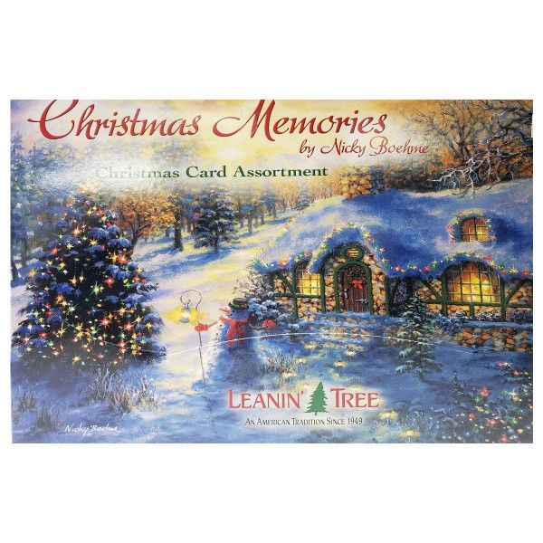 Leanin Tree Christmas Memories by Nicky Boehme Christmas Card Assortment 20 Cards & 22 Envelopes