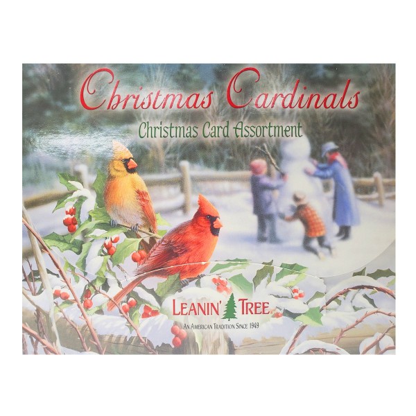 Leanin Tree Christmas Cardinals Christmas Card Assortment 20 Cards & 22 Envelopes