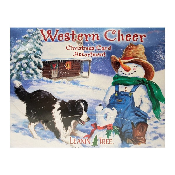 Leanin Tree Western Cheer Christmas Card Assortment 20 Cards & 22 Envelopes