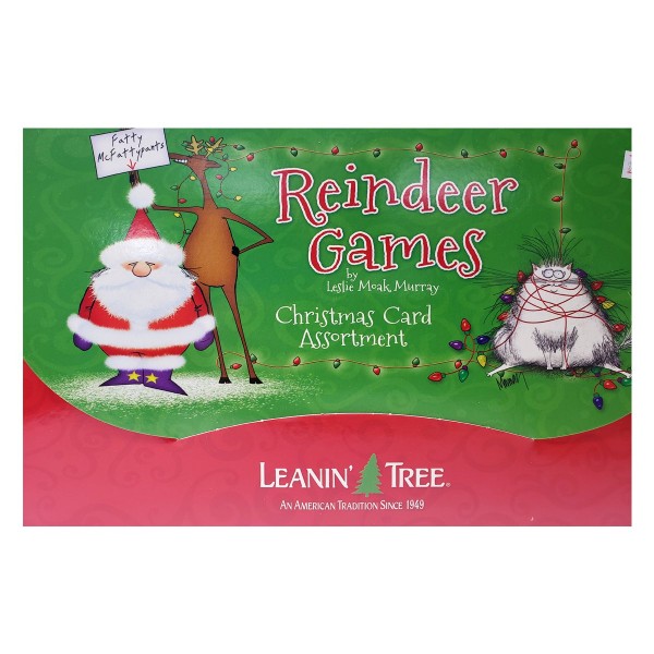 Leanin Tree Reindeer Games by Leslie Moak Murray Funny Christmas Card Assortment 20 Cards & 22 Envelopes