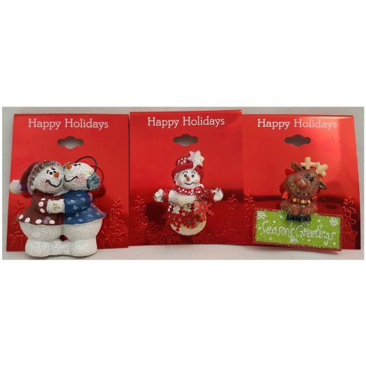 Kohls Happy Holidays Christmas Pins Set of 3 Snowman Reindeer
