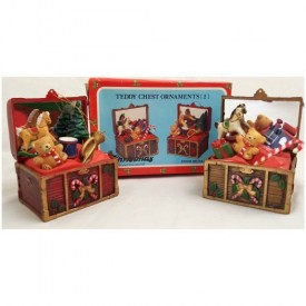 Christmas Around the World Teddy Chest Ornaments Set of 2 Stock No 54-164