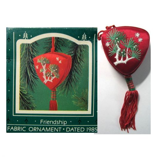 1985 Hallmark Friendship Fabric Ornament