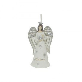 St. Nicholas Square 2014 Believe Peace And Love Angel Ornament