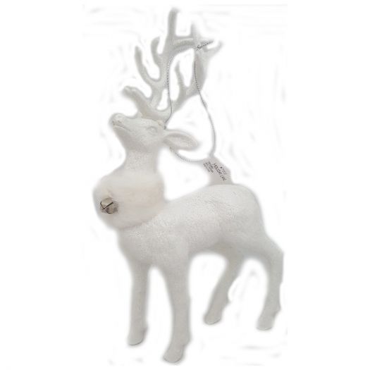 Macys Holiday Lane Large White Deer Ornament 11