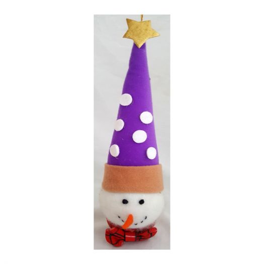 Snowman Head Plush Ornament 10