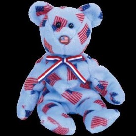 Ty Beanie Babies UNION BEAR (W/ USA Flag Nose)