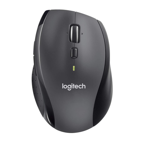 Logitech M705 Marathon Wireless Mouse – Long 3 Year Battery Life, Ergonomic Sculpted Right-Hand Shape, Hyper-Fast Scrolling and USB Unifying Receiver, for Computers and laptops, Dark Gray