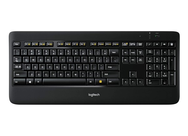 Logitech K800 Wireless Illuminated Keyboard — Backlit Keyboard, Fast-Charging, Dropout-Free 2.4GHz Connection