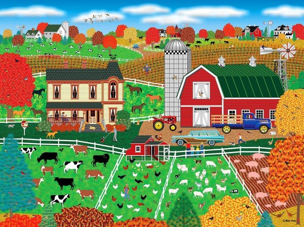 Cra-Z-Art Artbox 500 Piece Jigsaw Puzzle - Perfect Day on the Farm by Mark Frost