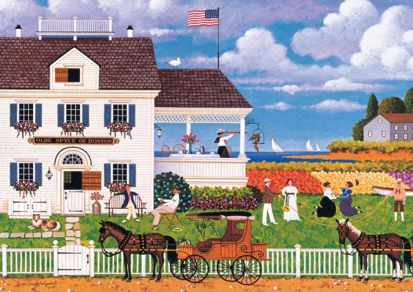 Buffalo Games Charles Wysocki: Tea By the Sea - 300 Piece Jigsaw Puzzle