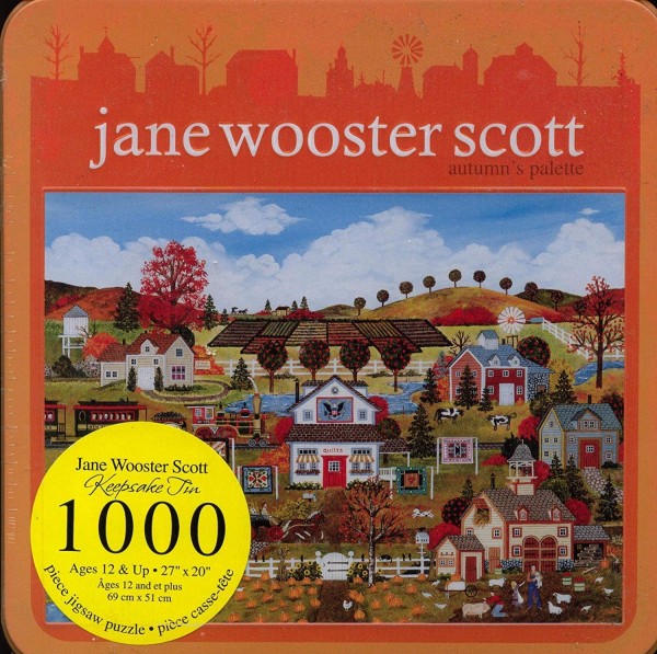 Jane Wooster Scott Autumn's Palette 1000 Piece Jigsaw Puzzle In Keepsake Tin