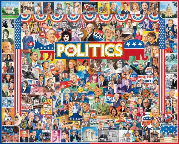 White Mountain Puzzles POLITICS 1000 Piece Puzzle 24" x 30"