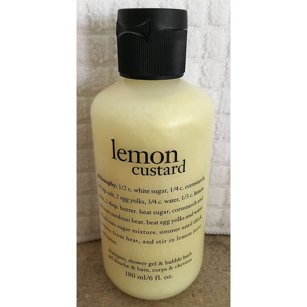 Philosophy Lemon Custard 3 in 1 Shampoo Shower Gel Bubble Bath 6 Oz