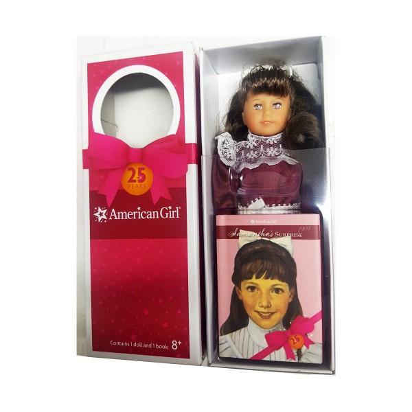 American Girl Special Edition 25th Anniversary Collectible Samantha Mini Doll and Book Set