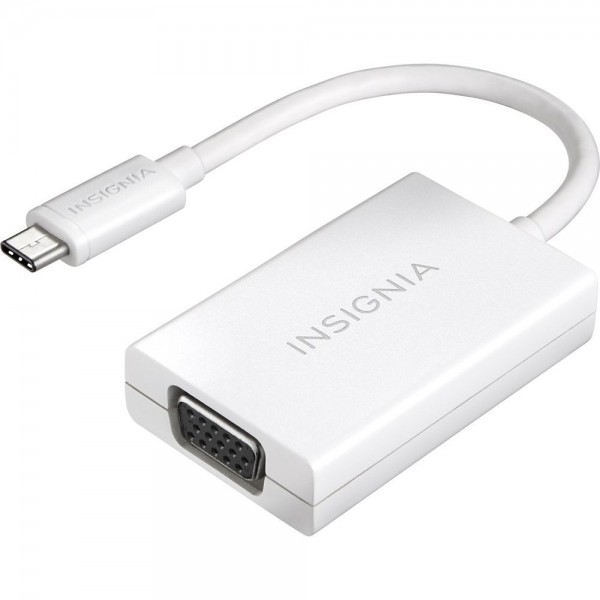 Insignia - USB Type-C-to-VGA Adapter - White