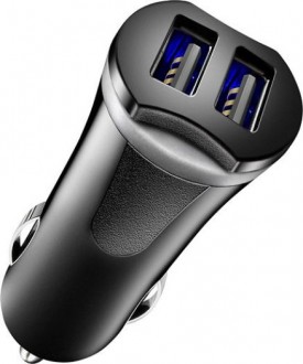 Insignia™ - 17W Vehicle Charger with 2 USB Ports - Black