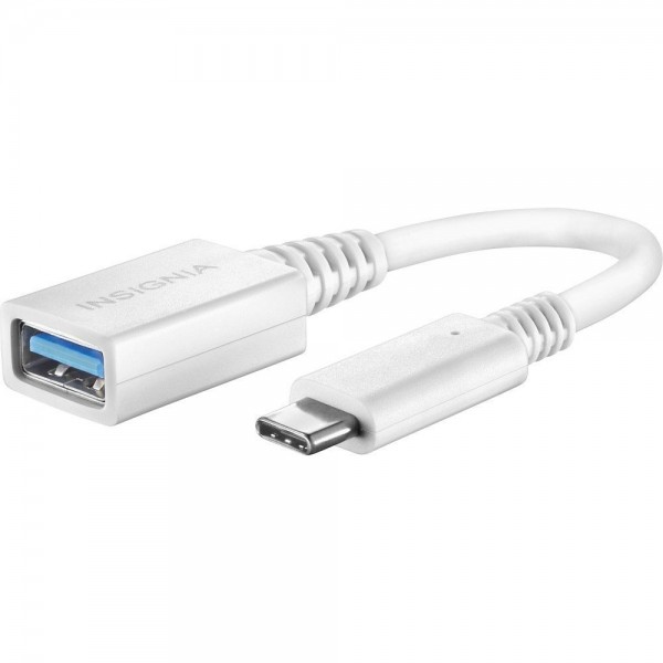 Insignia - 5.9 USB Type-C-to-USB 3.0 Type-A Cable - White