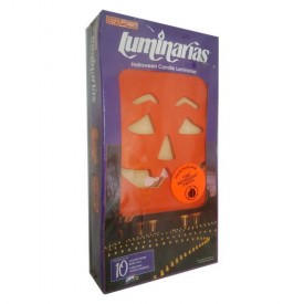 Halloween Candle Luminarias Set of 10 w/ Candles Made In USA