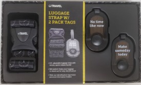 Atomi Inc. Time Luggage Strap & ID Tags Travel Set - No Time Like Now - Make Someday Today