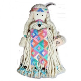 Rare 1989 American Indian Maiden Mop Ragdoll 13-Inch by Zimmerman