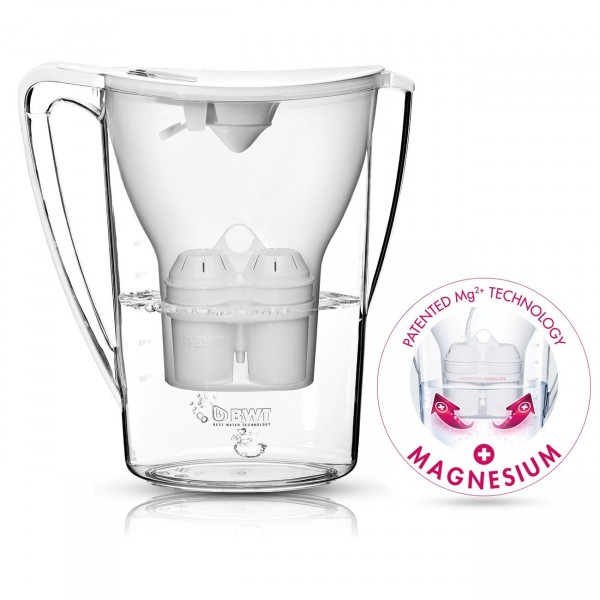 BWT Water Filter Pitcher, Patented Magnesium Technology, White 2.6 L Item No. 815183