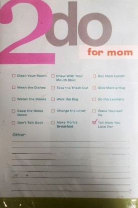 Hallmark 2 Do For Mom Checklist Memo Pad Funny Humor