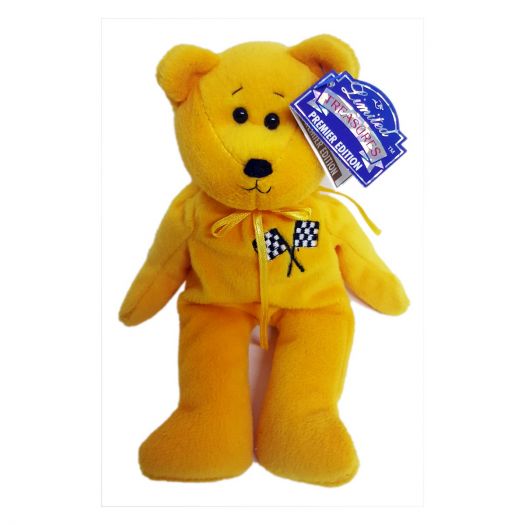 1998 Limited Treasures Premier Edition Yellow Racing Bear NASCAR