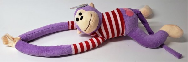 Click Products Screaming Plush Purple Monkey with Outfit 24"