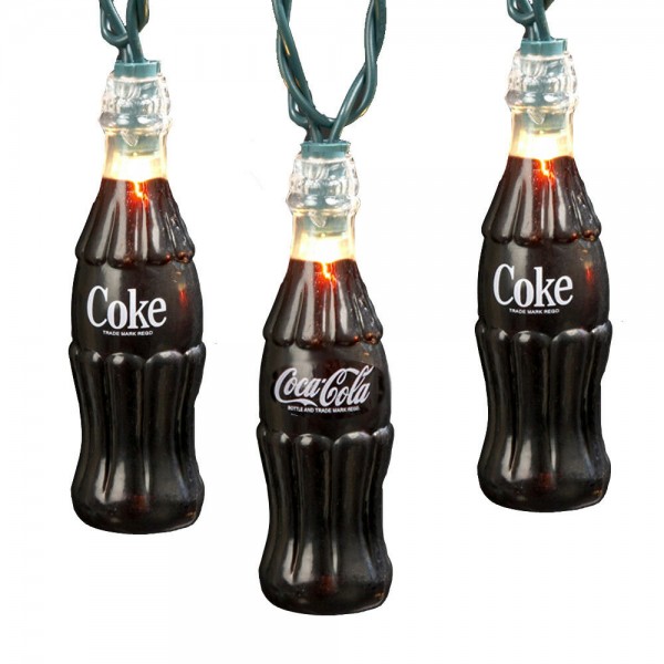 Coca-Cola Plastic Coke Bottle Party String Lights Set