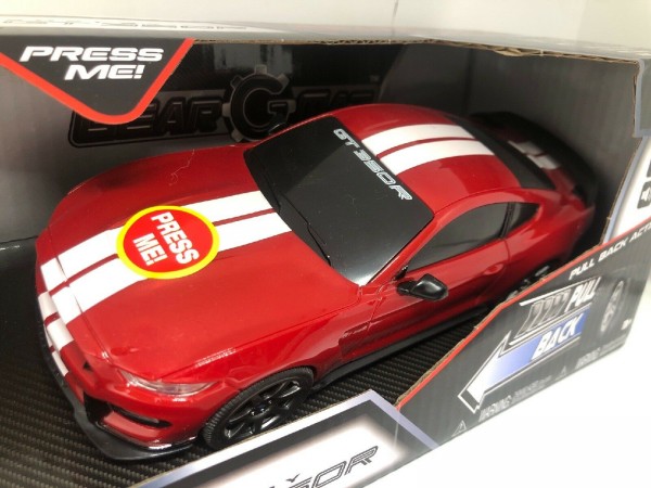 Ford Shelby GT350R Gear Maz brand Car 7" Light Up/sounds Pull Back Action Car 1:26 Scale